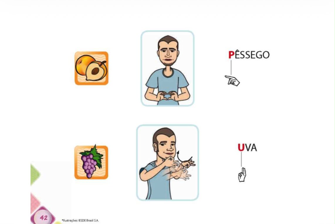 Página do guia: Frutas e alimentos